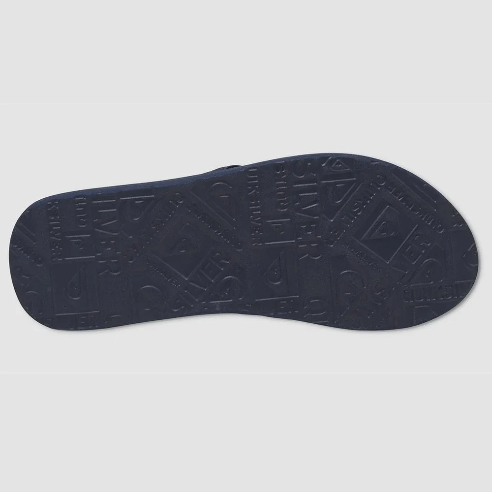 Quiksilver Foundation Sandals / Flip-Flops - NWT Mens 9 Navy Blue - #49619-K8